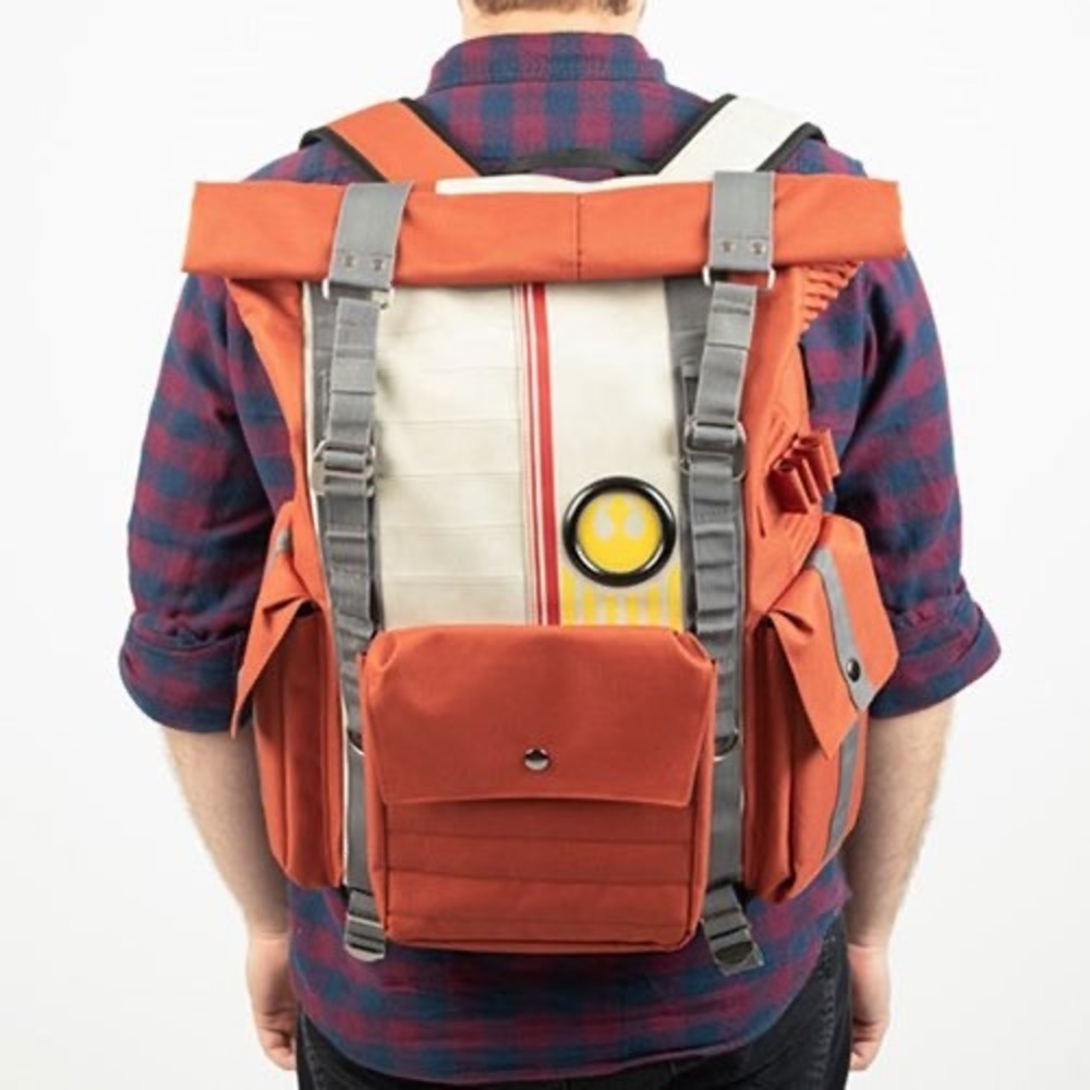 Star Wars Rebel Alliance X-Wing Pilot Roll-Top Backpack Orange Excellent Large